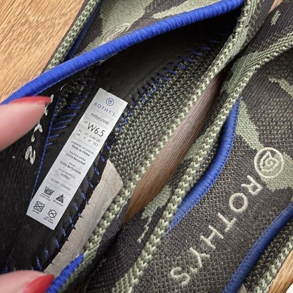 Rothy's The Point Olive Camo Womens Green Flats Pointed Toe Shoes 6.5 - Picture 5 of 6